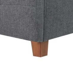 CSTORE CHARLIE - Lit Adulte - Tissu Aspect Lin Gris Foncé - Sommier Inclus -... -Talamo Magasin charlie lit adulte tissu aspect lin gris fonce sommier inclus 160x200 cm 10678062 27811050 1140x1140