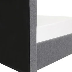 CSTORE CHARLIE - Lit Adulte - Tissu Aspect Lin Gris Foncé - Sommier Inclus -... -Talamo Magasin charlie lit adulte tissu aspect lin gris fonce sommier inclus 160x200 cm 10678062 27811052 1140x1140