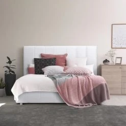 CSTORE CLOUD - Lit Adulte 140x190 Cm + Coffre De Rangement - Simili Blanc - S... -Talamo Magasin cloud lit adulte 140x190 cm coffre de rangement simili blanc sommier inclus 10676678 27806514 1140x1140