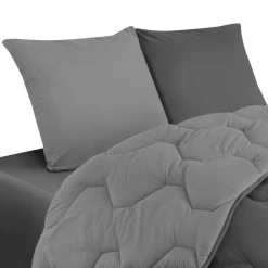Idmarket Couette 220x240 CM ABBY Bicolore Gris Clair Et Gris 300 Gr + 2 Oreille... -Talamo Magasin couette 220x240 cm abby bicolore gris clair et gris 300 gr 13421070 36703104 104 1140x1140
