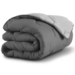 Idmarket Couette 220x240 CM ABBY Bicolore Gris Clair Et Gris 300 Gr + 2 Oreille... -Talamo Magasin couette 220x240 cm abby bicolore gris clair et gris 300 gr 13421070 36703106 106 1140x1140