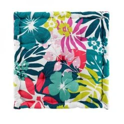 Douceur D'Intérieur Coussin De Sol Coton Imprimé/Uni HAWAI 60 X 60 Cm