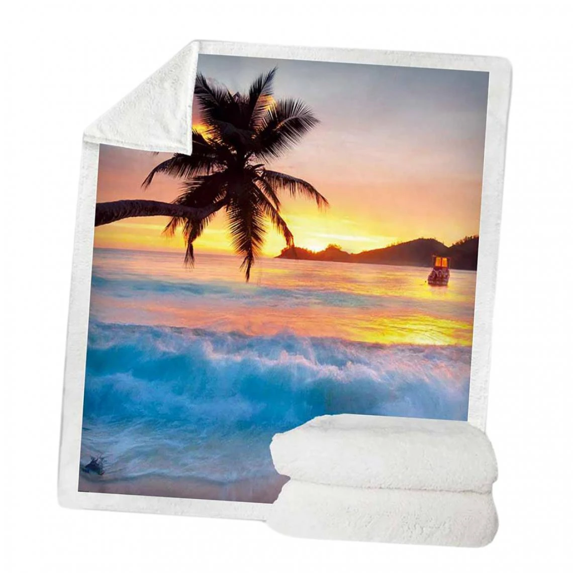 Marque Generique Couverture En Laine Douce Et Chaude Pour Canapé-lit 50 X 60 '' Sea Sc... 6 Marque Generique Couverture En Laine Douce Et Chaude Pour Canapé-lit 50 X 60 '' Sea Sc... – Image 4