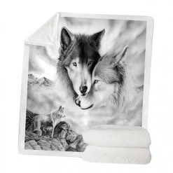 Marque Generique Couverture En Laine Douce Et Chaude Pour Canapé-lit 50 X 60 '' Wolf-A -Talamo Magasin couverture en laine douce et chaude pour canape lit 50 x 60 wolf a 10165800 26156832 1140x1140