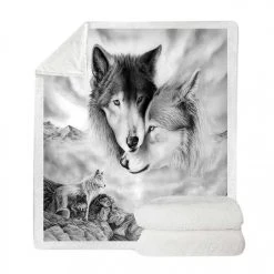 Marque Generique Couverture En Laine Douce Et Chaude Pour Canapé-lit 50 X 60 '' Wolf-A -Talamo Magasin couverture en laine douce et chaude pour canape lit 50 x 60 wolf a 10165800 26156836 1140x1140