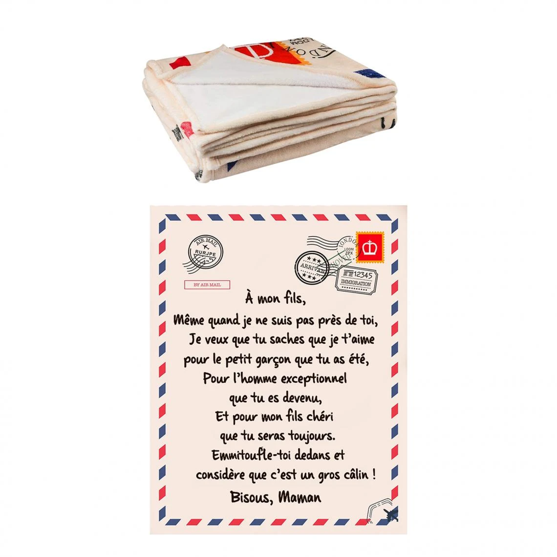 Marque Generique Couverture Lettre Imprimé Quilts Couvertures En Flanelle Cadeaux Styl... 7 Marque Generique Couverture Lettre Imprimé Quilts Couvertures En Flanelle Cadeaux Styl... – Image 5