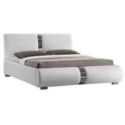 3S. X Home Lit Design Blanc 160x200cm VITARA -Talamo Magasin deco design lits design blanc 4681 1140x1140