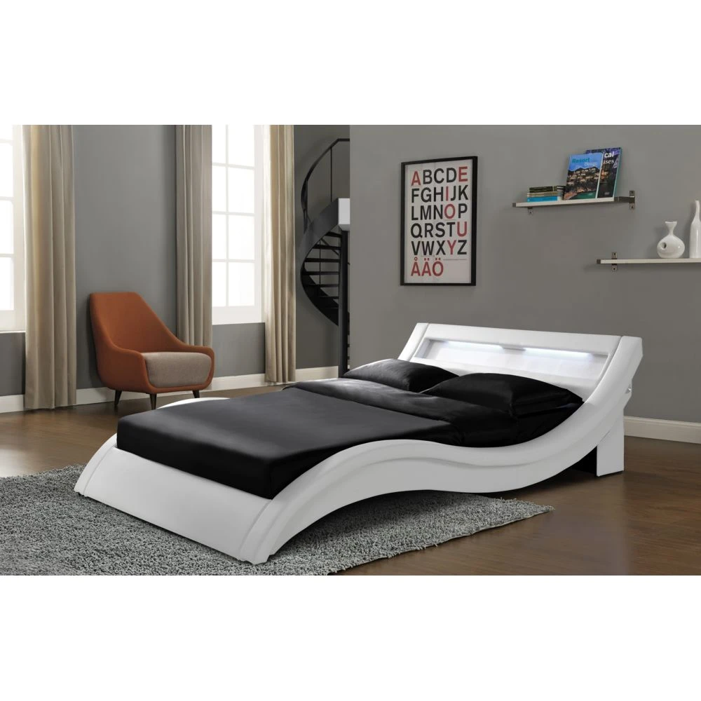 CONCEPT USINE Lit Design Paddington 160x200cm - Cadre De Lit LED En Simili Cuir 3 CONCEPT USINE Lit Design Paddington 160x200cm - Cadre De Lit LED En Simili Cuir