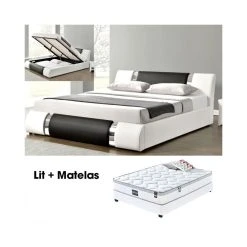 Meubler Design Lit Coffre + Matelas 160 ATLANTIC