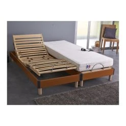 Idliterie Ensemble Relaxation 100% Latex 5 Zones 73kg/m3 + Sommier Avec Réglage...