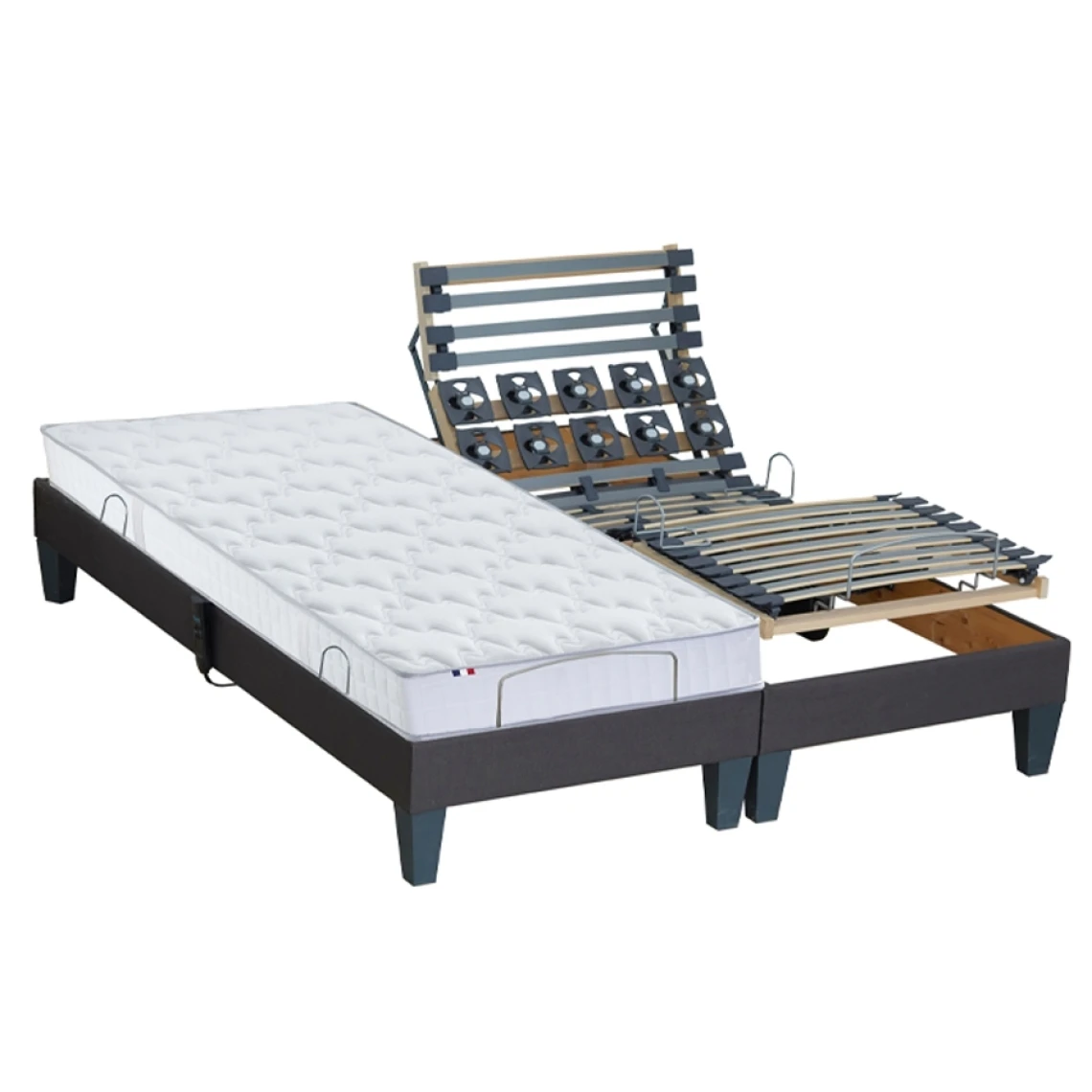 Idliterie Ensemble Relaxation 100% Latex 5 Zones 73kg/m3 + Sommier Réglage Ferm... 3 Idliterie Ensemble Relaxation 100% Latex 5 Zones 73kg/m3 + Sommier Réglage Ferm...