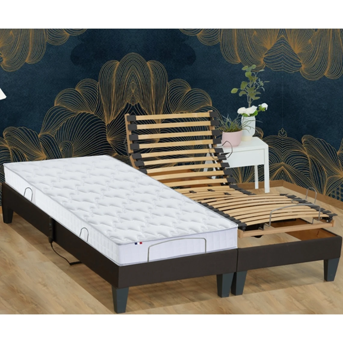 Idliterie Ensemble Relaxation Accueil Latex + Sommier Avec Réglage Fermeté Au ... 4 Idliterie Ensemble Relaxation Accueil Latex + Sommier Avec Réglage Fermeté Au ... – Image 2