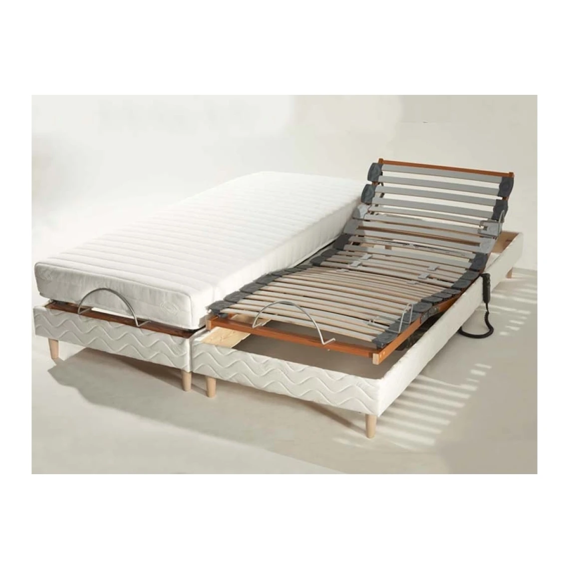 Idliterie Ensemble Relaxation Ressort 5 Zones + Sommier Avec Réglage Fermeté A... 3 Idliterie Ensemble Relaxation Ressort 5 Zones + Sommier Avec Réglage Fermeté A...