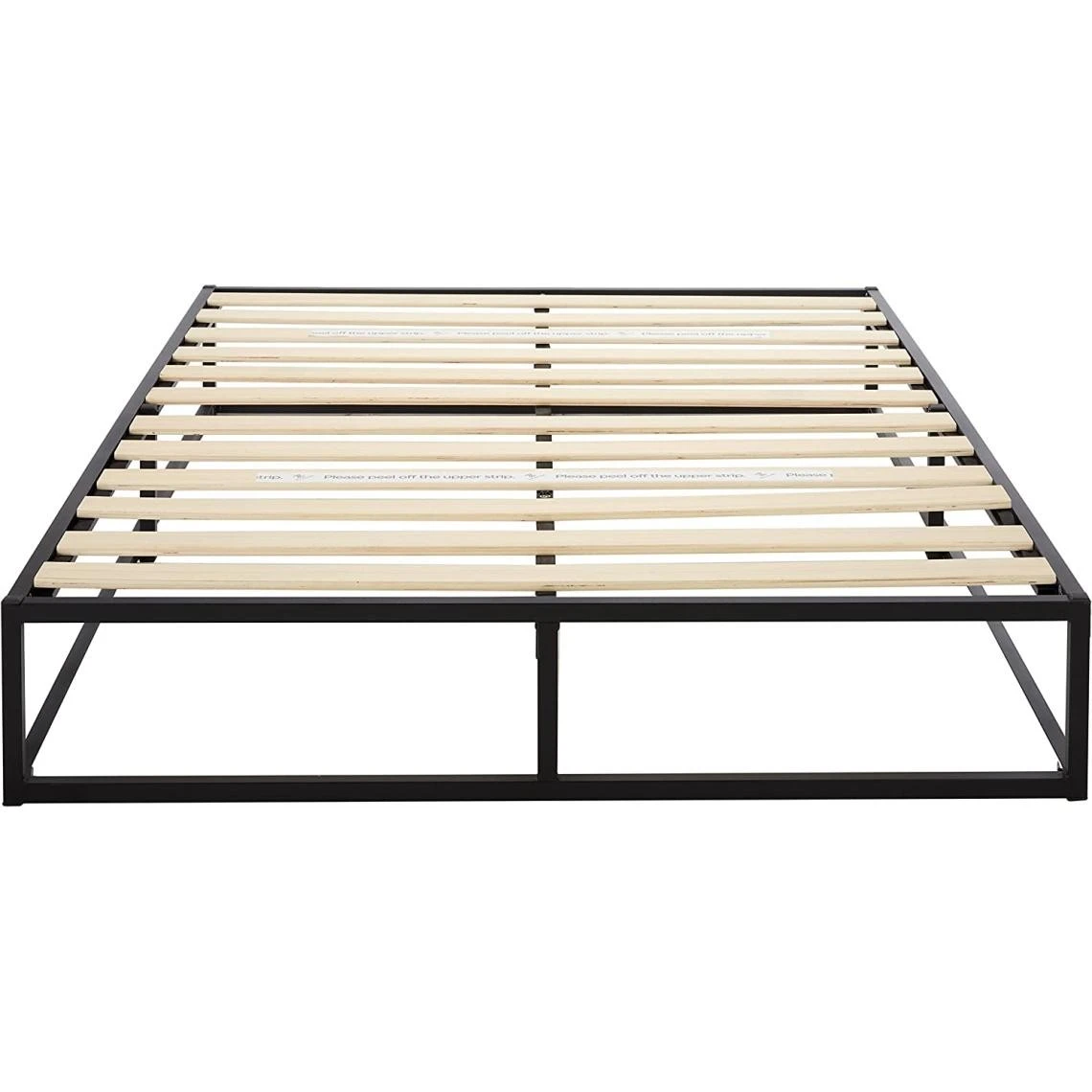 Zinus EU-MBBF-10F Cadre De Lit 140x190cm Acier Allié Bois Noir 3 Zinus EU-MBBF-10F Cadre De Lit 140x190cm Acier Allié Bois Noir