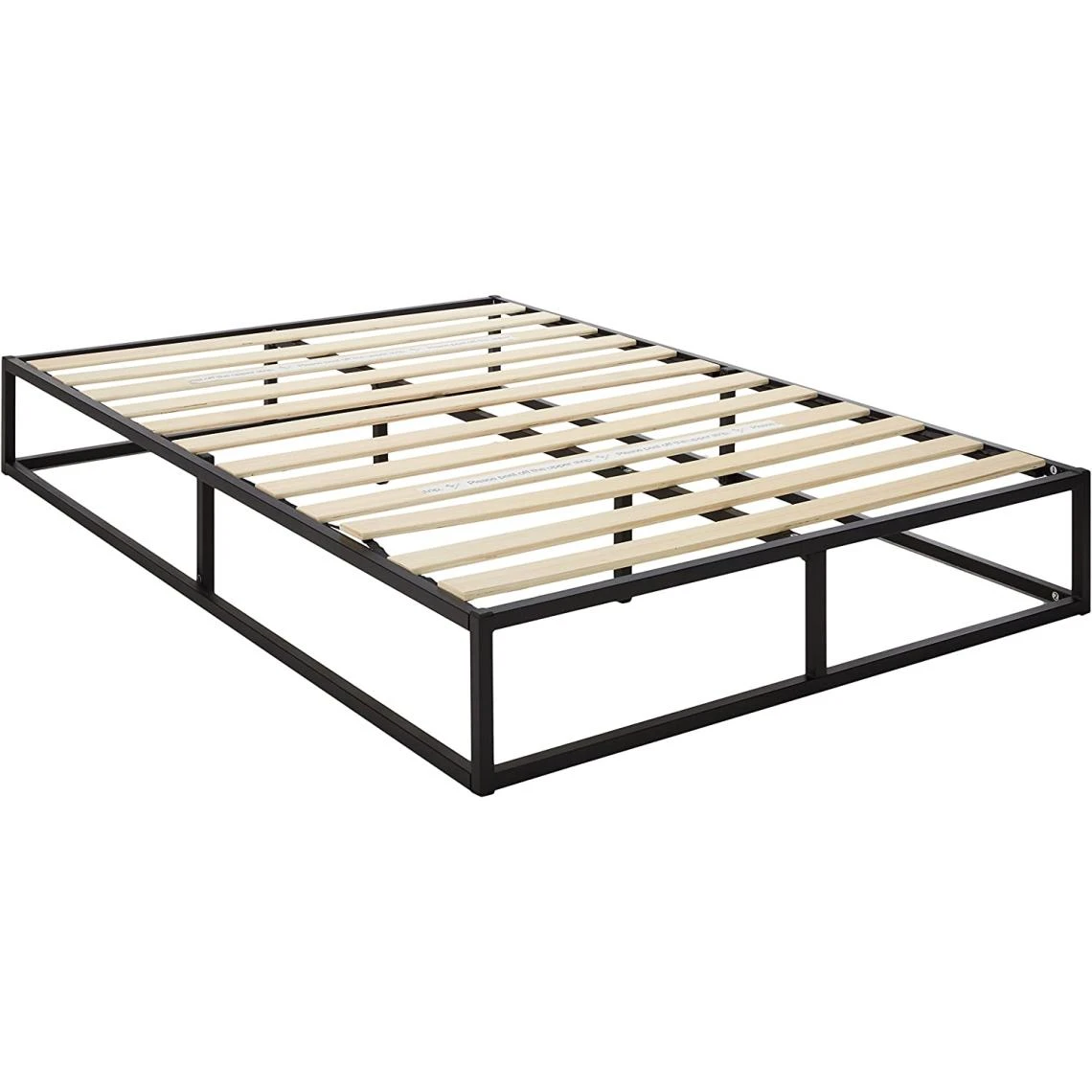 Zinus EU-MBBF-10F Cadre De Lit 140x190cm Acier Allié Bois Noir 4 Zinus EU-MBBF-10F Cadre De Lit 140x190cm Acier Allié Bois Noir – Image 2