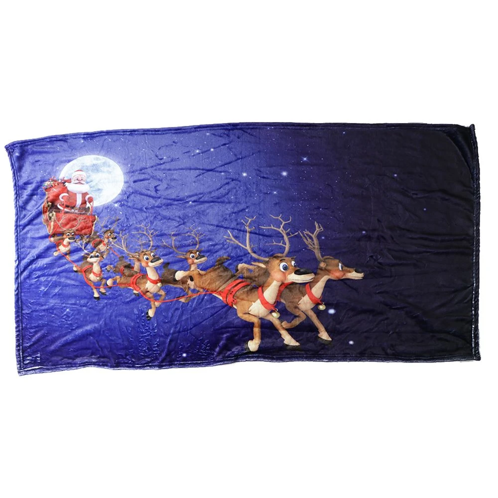 Marque Generique Couverture De Noël Double Molleton W / Xmas Impression Doux Chaud Can... 3 Marque Generique Couverture De Noël Double Molleton W / Xmas Impression Doux Chaud Can...