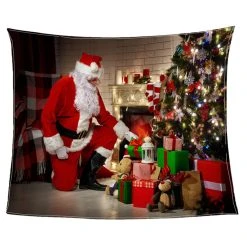 Marque Generique Couverture De Noël Double Molleton W / Xmas Impression Douce Chaude C...