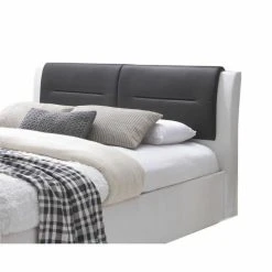 SANS MARQUE IMAGINA Lit Adulte Contemporain Simili Blanc Et Noir - Sommier Inclus ... -Talamo Magasin imagina lit adulte contemporain simili blanc et noir sommi 5745196 39502 1140x1140