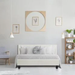 CSTORE KANSAS Lit Adulte 140 X 190 Cm - Simili Blanc - Sommier Inclus -Talamo Magasin kansas lit adulte 140 x 190 cm simili blanc sommier inclus 11037788 28832494 1140x1140