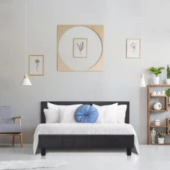 CSTORE KANSAS Lit Adulte 140x190 Cm - Simili Noir - Sommier Inclus -Talamo Magasin kansas lit adulte 140x190 cm simili noir sommier inclus 11709342 30860292 1140x1140