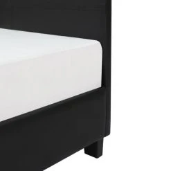 CSTORE KANSAS Lit Adulte 140x190 Cm - Simili Noir - Sommier Inclus -Talamo Magasin kansas lit adulte 140x190 cm simili noir sommier inclus 11709342 30860296 1140x1140