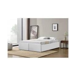 Fournier Decoration LAGERTHA LIT COFFRE P.U. BLANC 180X200 CM 2 TIROIRS -Talamo Magasin lagertha lit coffre pu 1 ou 2 tiroirs 2
