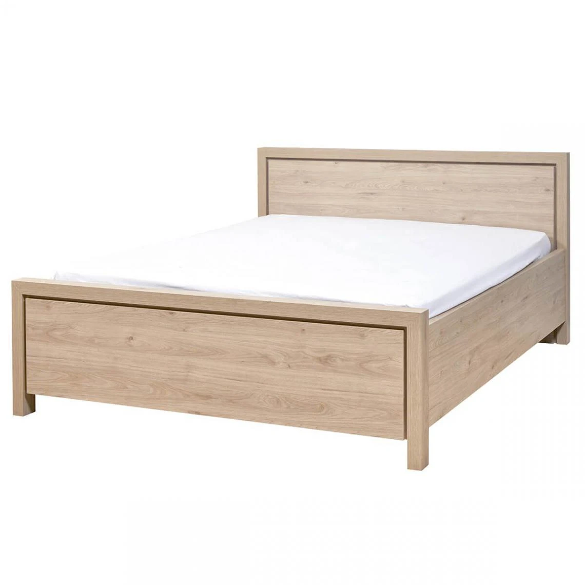 Altobuy LETTY - Lit 140x190cm Avec Tête De Lit Aspect Bois Clair 3 Altobuy LETTY - Lit 140x190cm Avec Tête De Lit Aspect Bois Clair
