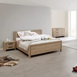 Altobuy LETTY - Lit 140x190cm Avec Tête De Lit Aspect Bois Clair 7 Altobuy LETTY - Lit 140x190cm Avec Tête De Lit Aspect Bois Clair -Talamo Magasin letty lit 140x190cm avec tete de lit aspect bois clair 10438498 27012964 1140x1140