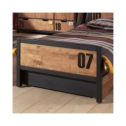 NOUVOMEUBLE Lit Pour Ado Industriel En Bois BRONX 5 NOUVOMEUBLE Lit Pour Ado Industriel En Bois BRONX -Talamo Magasin lit 1 place ado bois zd2 z