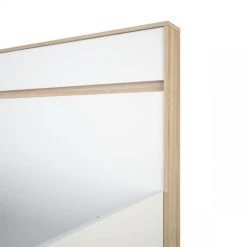Dansmamaison Lit 140x190 Blanc/Chêne Brossé - STAYA - L 148 X L 207 X H 98 Cm -Talamo Magasin lit 140x190 blancchene brosse staya l 148 x l 207 x h 98 cm 10346208 26744734 1140x1140