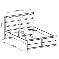 Time Lit 140x190 Cm ARTHUR Anthracite Et Pin Massif -Talamo Magasin lit 140x190 cm arthur anthracite et pin massif 10500582 27184050 1140x1140