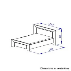 BUT Lit 140x190 Cm BRUGGES Imitation Châtaignier Naturel -Talamo Magasin lit 140x190 cm brugges imitation chataignier naturel 11873678 31408202 1140x1140