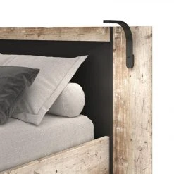 Time Lit 140x190 Cm DISTRICT Imitation Chêne Et Noir -Talamo Magasin lit 140x190 cm district imitation chene et noir 10156074 26130100 1140x1140