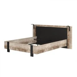 Time Lit 140x190 Cm DISTRICT Imitation Chêne Et Noir -Talamo Magasin lit 140x190 cm district imitation chene et noir 10156074 26130104 1140x1140