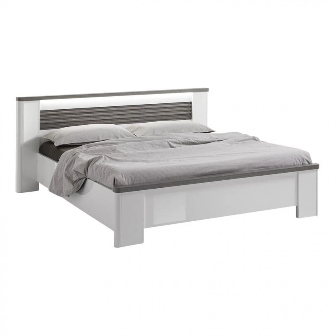 Modern Living Lit 140x190 Cm VERTIGO Blanc Et Imitation Chêne Gris 3 Modern Living Lit 140x190 Cm VERTIGO Blanc Et Imitation Chêne Gris