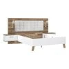 BUT Lit 140x190cm Chevets Intégrés RICCIANO Imitation Chêne Et Blanc -Talamo Magasin lit 140x190cm chevets integres ricciano imitation chene et blanc 13735320 37902368 1140x1140