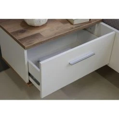 BUT Lit 140x190cm Chevets Intégrés RICCIANO Imitation Chêne Et Blanc -Talamo Magasin lit 140x190cm chevets integres ricciano imitation chene et blanc 13735320 37902374 1140x1140