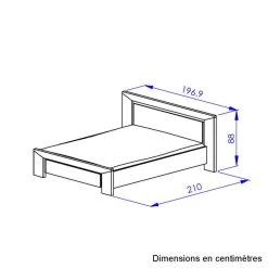 BUT Lit 160x200 Cm BRUGGES Imitation Châtaignier Naturel -Talamo Magasin lit 160x200 cm brugges imitation chataignier naturel 11873656 31408134 1140x1140
