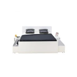 Le Quai Des Affaires Lit Double ZENIA 140x190 + 2 Chevets + 2 Tiroirs / Blanc -Talamo Magasin lit 178096