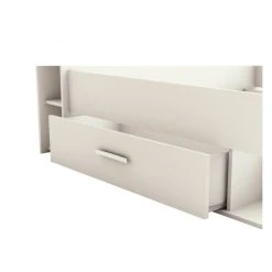 Vente-unique Lit LEONIS Avec Rangements Et Tiroirs - 160x200cm - Blanc -Talamo Magasin lit 246203