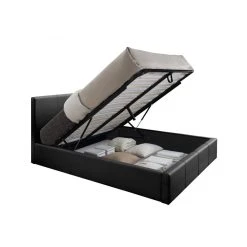 Vente-unique Lit Coffre TREMPLIN II - Simili Noir - 160*200 Cm 9 Vente-unique Lit Coffre TREMPLIN II - Simili Noir - 160*200 Cm -Talamo Magasin lit 251387