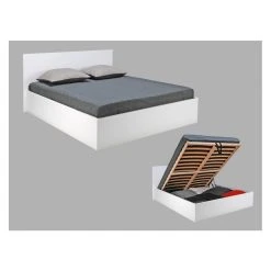 Le Quai Des Affaires Lit Coffre MADRID 140x190 + 1 Sommier / Blanc 8 Le Quai Des Affaires Lit Coffre MADRID 140x190 + 1 Sommier / Blanc -Talamo Magasin lit 270507 1
