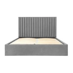 Vente-unique Lit Coffre Avec Tête De Lit Coutures Verticales SARAH - 160x200cm - T... -Talamo Magasin lit 383551