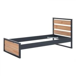 BUT Lit 90 X 190 Cm ARTHUR Imitation Chêne Et Noir -Talamo Magasin lit 90 x 190 cm arthur imitation chene et noir 10139878 26085264 1140x1140
