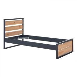 BUT Lit 90 X 190 Cm ARTHUR Imitation Chêne Et Noir -Talamo Magasin lit 90 x 190 cm arthur imitation chene et noir 10139878 26085266 1140x1140