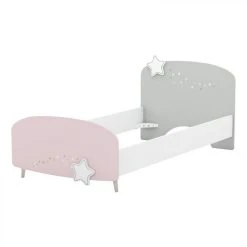 BUT Lit 90x190 Cm ETOILES 2 Gris, Rose Et Blanc -Talamo Magasin lit 90 x 190 cm etoiles 2 gris rose et blanc 11355196 29665062 1140x1140