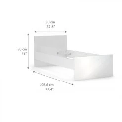 BUT Lit 90x190 Cm BEST LAK 2 Blanc Laqué -Talamo Magasin lit 90x190 cm best lak 2 blanc laque 9163595 23922261 1140x1140