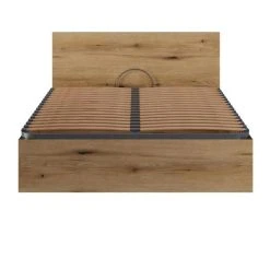 Pegane Lit Adulte Avec Coffre De Rangement + Tête De Lit En Mélamine Chêne... -Talamo Magasin lit adulte avec coffre de rangement tete de lit en melamine chene rustique longueur 144 x largeur 194 x hauteur 80 cm 13142700 35725382 1140x1140