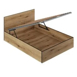 Pegane Lit Adulte Avec Coffre De Rangement + Tête De Lit En Mélamine Chêne... -Talamo Magasin lit adulte avec coffre de rangement tete de lit en melamine chene rustique longueur 144 x largeur 194 x hauteur 80 cm 13142700 35725384 1140x1140