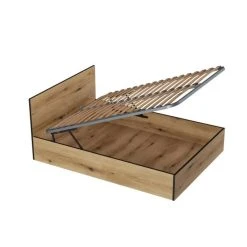 Pegane Lit Adulte Avec Coffre De Rangement + Tête De Lit En Mélamine Chêne... -Talamo Magasin lit adulte avec coffre de rangement tete de lit en melamine chene rustique longueur 144 x largeur 194 x hauteur 80 cm 13142700 35725386 1140x1140